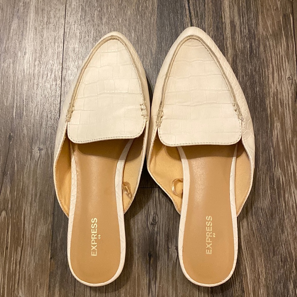 Express White Mules